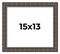 15x13 Modern Bamboo Picture Frame with UV-Resistant Acrylic & Acid Free Backing, Available in 5 Finishes - Gold, Silver, Brown, Black, and Natural